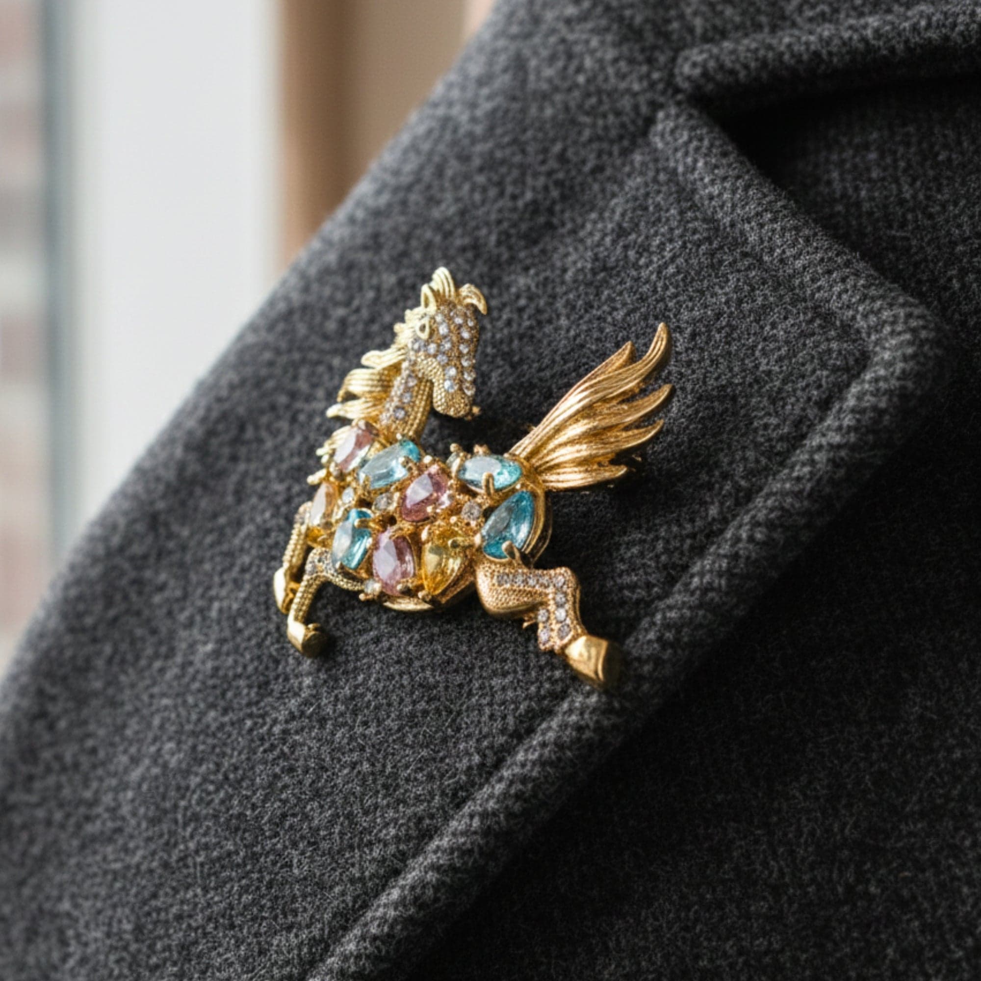 Bijou broche Pégaze