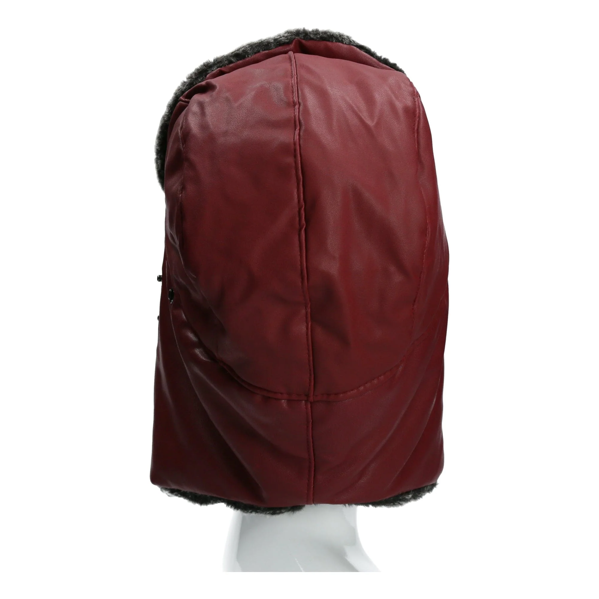 Bonnet chapka fourré rouge - Image 3