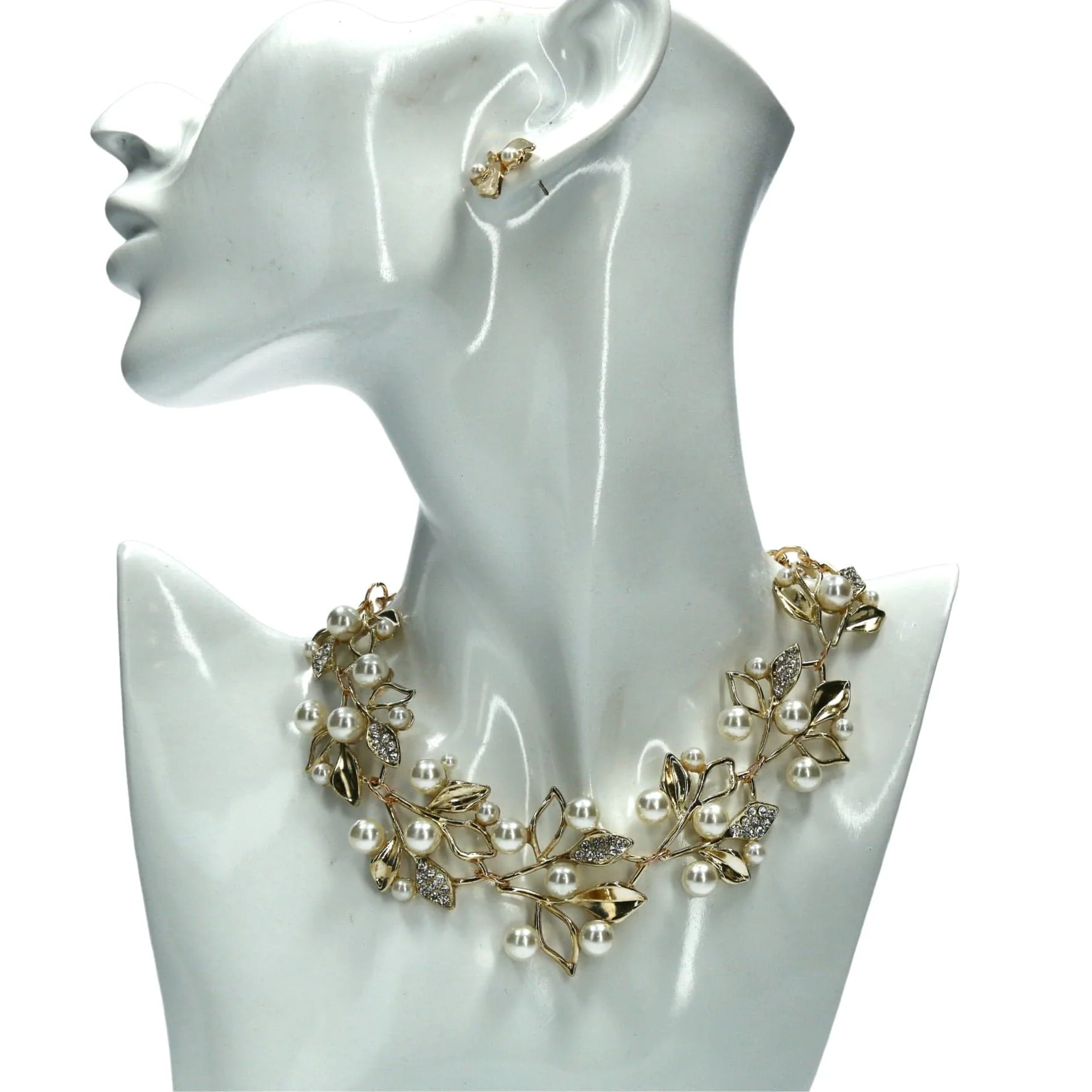 Bijoux parure collier et boucles d'oreilles Célina